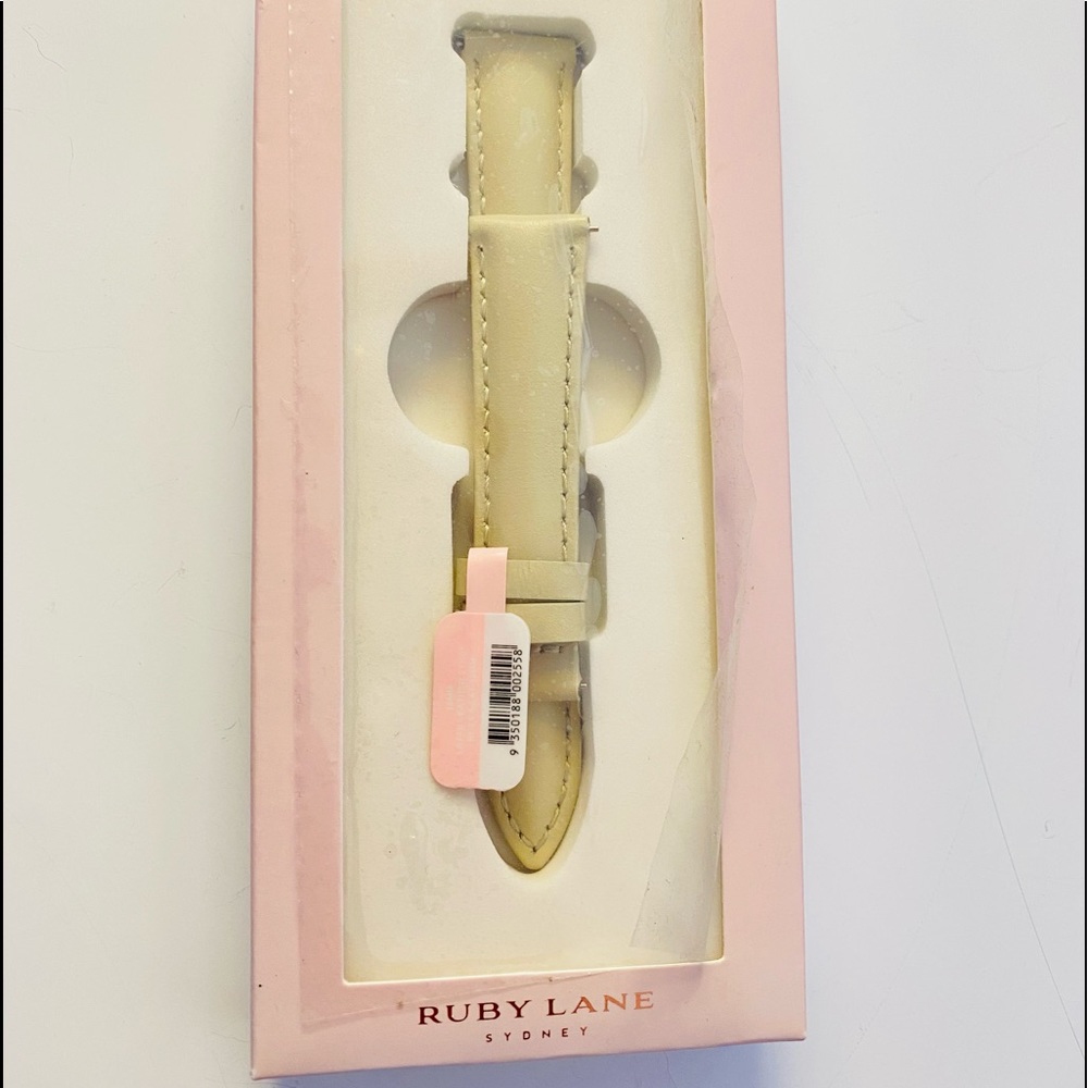 Replacement RUBY LANE strap color latte leather strap | New |